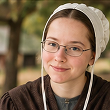 Martha, a Quaker woman in a bonnet